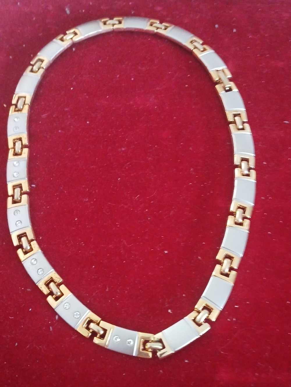 Two-Tone Gold and White Women’s Link Necklace